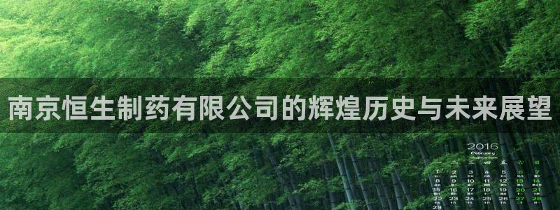 九游会老哥必备的交流社区：南京恒生制药有限公司的辉煌历史与未来展望