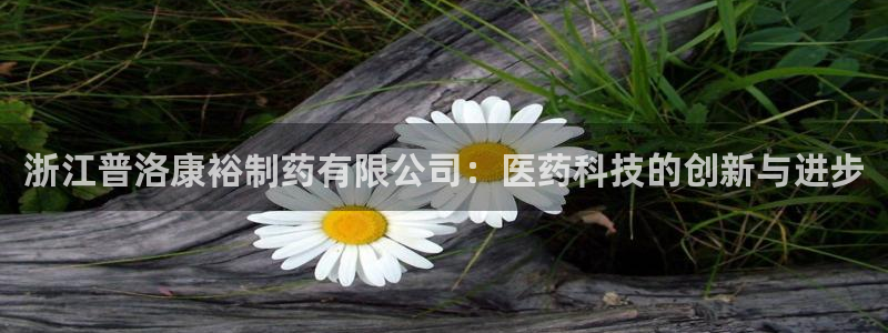 ag九游老哥俱乐部：浙江普洛康裕制药有限公司：医药科技的创新与进步