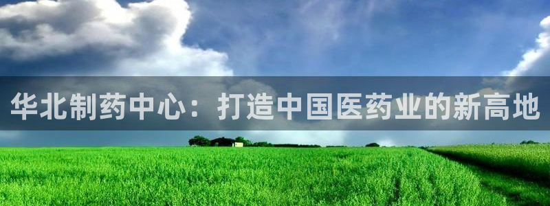 九游会老哥必备的交流社区九：华北制药中心：打造中国医药业的新高地