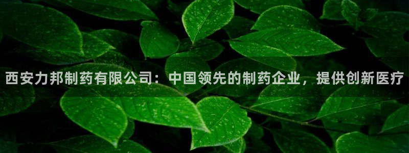 九游老哥俱乐部登录：西安力邦制药有限公司：中国领先的制药企业，提供创新医疗