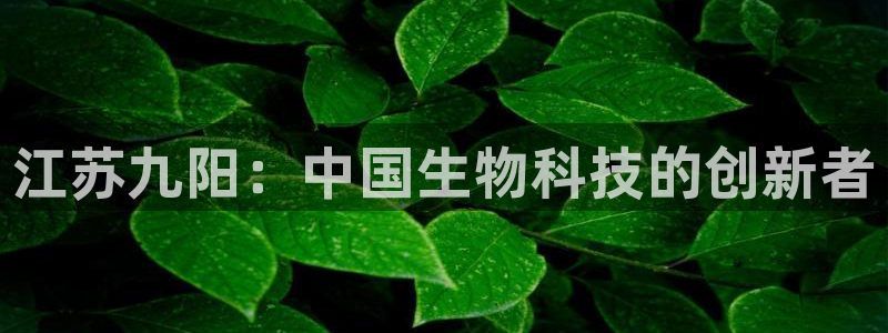 九游会老哥俱乐部官网首页论坛：江苏九阳：中国生物科技的创新者