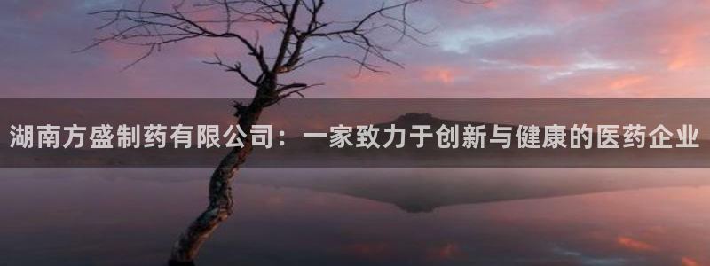 ag九游会老哥俱乐部：湖南方盛制药有限公司：一家致力于创新与健康的医药企业